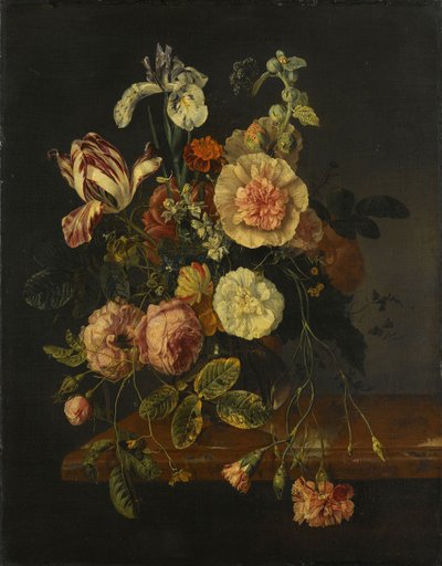 Still Life with Flowers by Jacob van Walscapelle