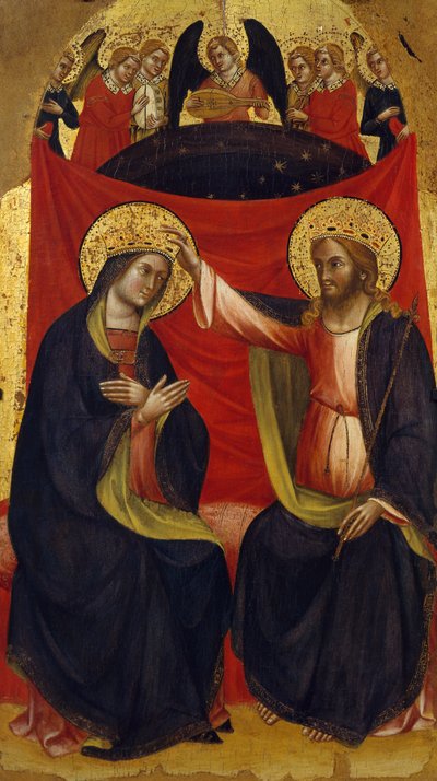 Coronation of Virgin (detail) by Jacobello di Bonomo