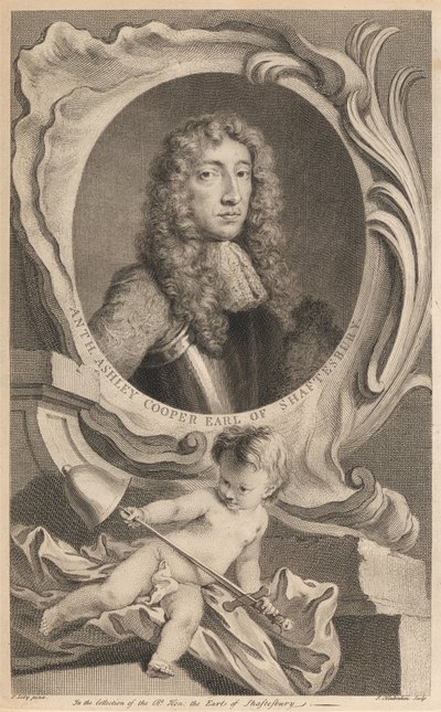 Anthony Ashley Cooper, Earl of Shaftesbury by Jacobus Houbraken