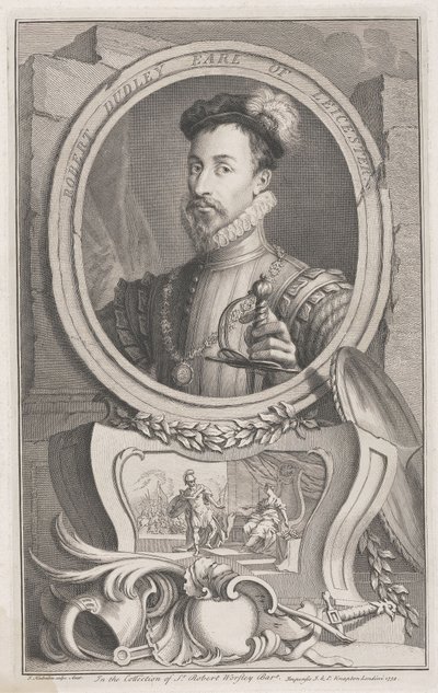 Robert Dudley Earl of Leicester by Jacobus Houbraken