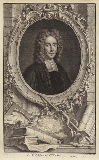 Samuel Clarke, English philosopher and clergyman (engraving) by Jacobus Houbraken