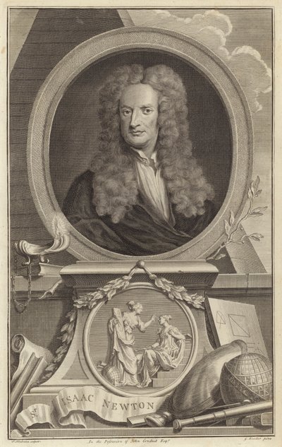 Sir Isaac Newton, English Physicist, Mathematician and Astronomer by Jacobus Houbraken