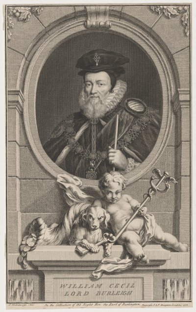 William Cecil, Lord Burleigh by Jacobus Houbraken