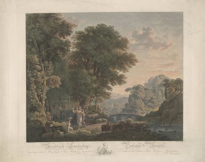 Arcadian Landscape with Dancing Figures by Jacobus Wijsman