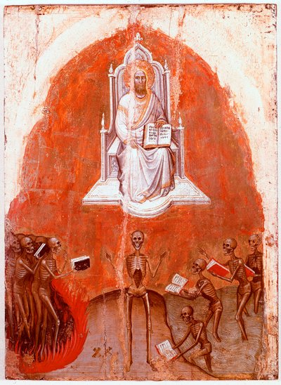 Left Panel of the Polyptych of Revelation: Christ with the Book of Life by Jacopo Alberegno