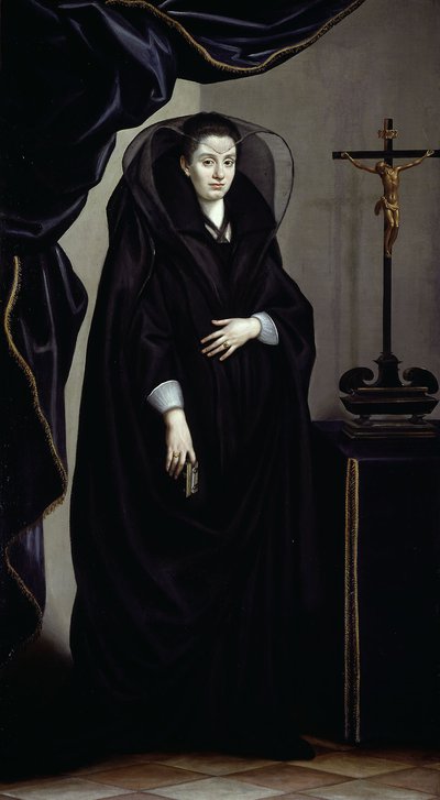 Portrait of a Noblewoman Dressed in Mourning by Jacopo Chimenti Empoli