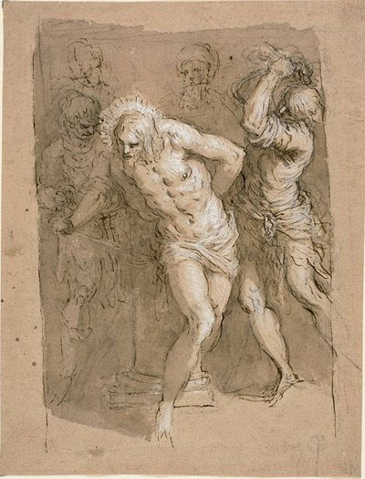 Study for the Flagellation of Christ by Jacopo Palma il Giovane