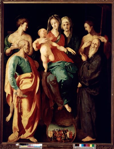 Virgin and Child with St Anne and Four Saints by Jacopo Pontormo