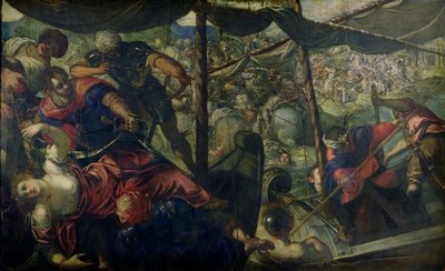 Battle between Turks and Christians by Jacopo Robusti Tintoretto