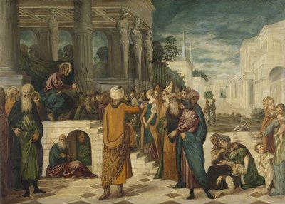 Christ with the Adulterous Woman by Jacopo Robusti Tintoretto
