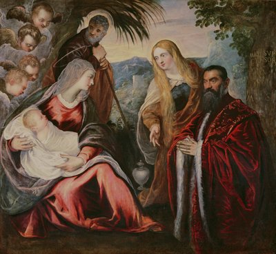 Holy Family with Matteo Saranzo by Jacopo Robusti Tintoretto