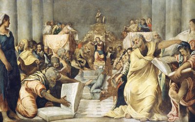 Jesus Among Doctors in the Temple of Jerusalem by Jacopo Robusti Tintoretto
