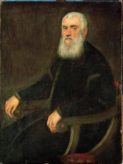 Man with White Beard in an Armchair by Jacopo Robusti Tintoretto