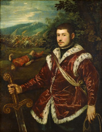 Portrait of a Young Man as David by Jacopo Robusti Tintoretto