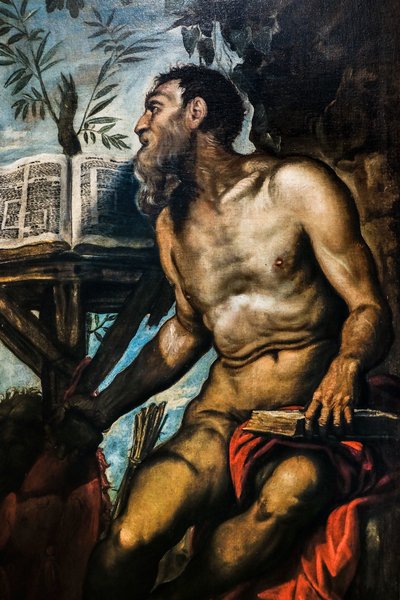 Saint Andrew and Saint Jerome, circa 1551-52 by Jacopo Robusti Tintoretto