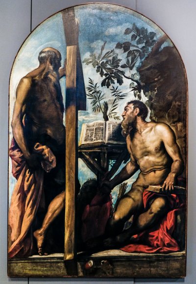 Saint Andrew and Saint Jerome, circa 1551-52 by Jacopo Robusti Tintoretto