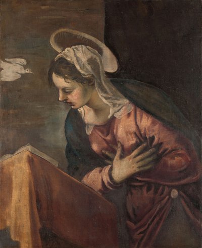 Virgin from the Annunciation to the Virgin by Jacopo Robusti Tintoretto