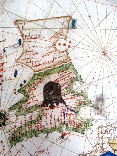 England, Wales and Scotland from a Renaissance map of Europe, 1528 by Jacopo Russo