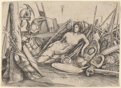 Victory Reclining Amid Trophies by Jacopo de Barbari