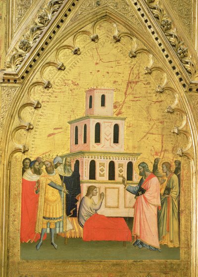 St. Matthew Raising a Young Man from the Dead, from the Altarpiece of St. Matthew and Scenes from his Life, c.1367-70 by Jacopo di Cione