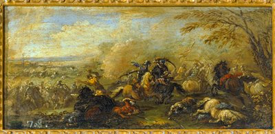 A Battle Between Christians and Muslims by Jacques (1621 76) Courtois