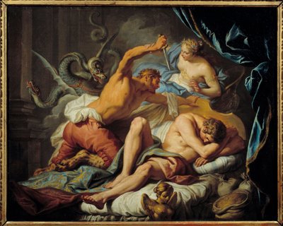 Ceres protecting Triptoleme from King Lyncus by Jacques  Dumont