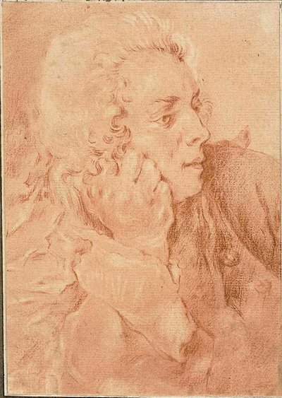 Half-Length Portrait of François Boucher by Jacques André Portail