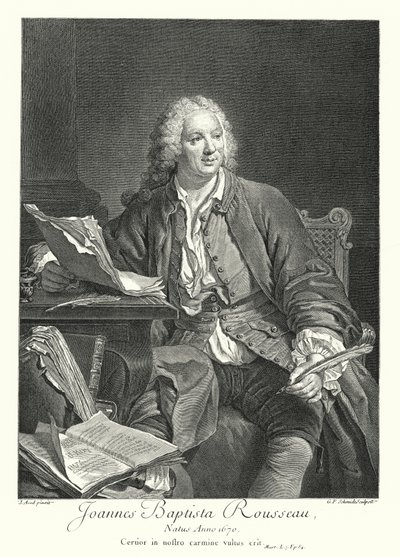 Jean-Baptiste Rousseau, French poet and playwright by Jacques Andre Joseph Camelot (after) Aved