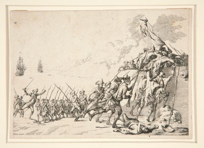 Attack on a Fort from the Sea by Jacques Bertaux