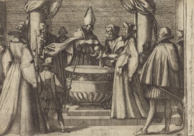 Baptism of the Prince of Spain [verso] by Jacques Callot