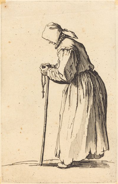 Beggar Woman with Rosary by Jacques Callot