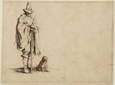 Beggar with Dog by Jacques Callot