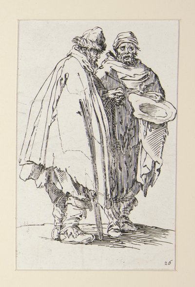 Blind man and his companion, from The Beggars by Jacques Callot