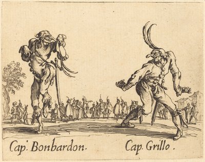 Cap. Bonbardon and Cap. Grillo by Jacques Callot