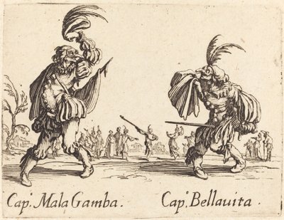 Cap. Mala Gamba and Cap. Bellavita by Jacques Callot
