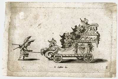 Combat at the Barrier: A Chariot by Jacques Callot