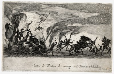 Combat at the Barrier, the Entry of the Sieures de Couvonge and de Chalabre (engraving) by Jacques Callot