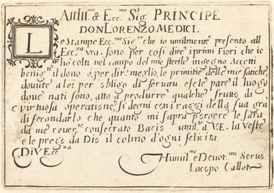 Dedication to Don Lorenzo de