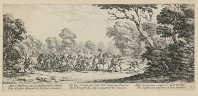 Discovery of the Criminals, Sheet 9 from the Series "Horrors of War" by Jacques Callot