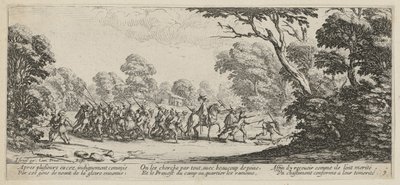 Discovery of the Criminals, Plate 9 of the Series "Horrors of War" by Jacques Callot
