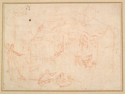 Figure Studies; A Stage Set by Jacques Callot