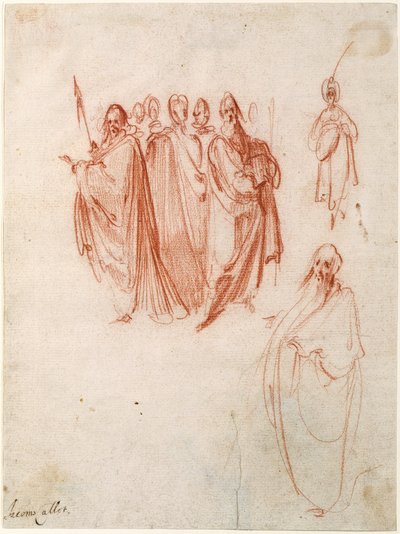 Figure Studies [recto]; Figure Sketches [verso] by Jacques Callot