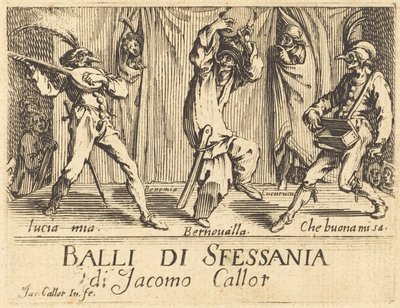 Frontispiece for Balli di Sfessania, c. 1622 by Jacques Callot