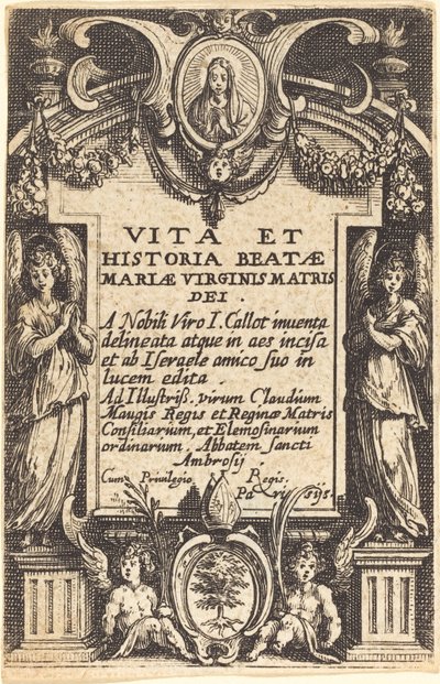 Frontispiece for "The Life of the Virgin" by Jacques Callot