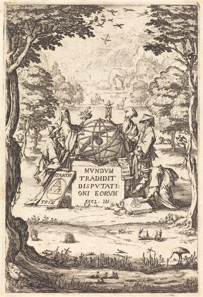 Frontispiece for the Sacred Cosmologia (Title with Astrologers) by Jacques Callot