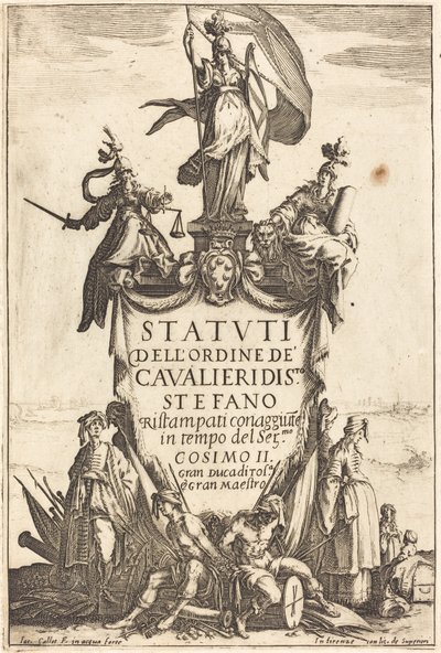 Frontispiece for the Statutes of the Order of the Knights of Saint Stephen by Jacques Callot