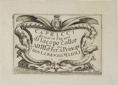 Frontispiece, from Capricci di varie figure (The Caprices) - The Nancy Set by Jacques Callot