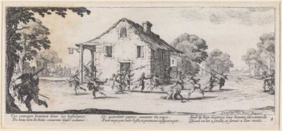 Battle for a House by Jacques Callot