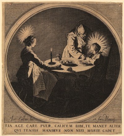Holy Family at the Table by Jacques Callot
