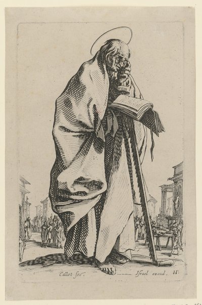 Saint Simon, Plate 14 from the Series "Jesus, the Twelve Apostles and Mary" by Jacques Callot